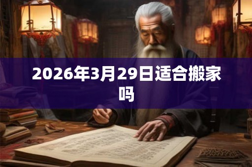 2026年3月29日适合搬家吗 2026年3月29日适合搬家吗