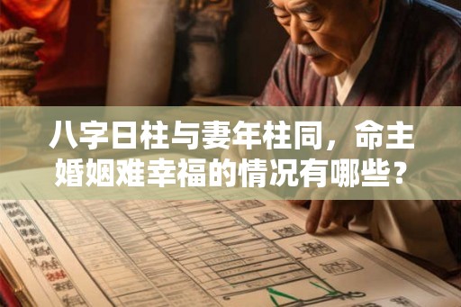 八字日柱与妻年柱同,命主婚姻难幸福的情况有哪些? 八字日柱与妻年柱同,命主婚姻难幸福的情况有哪些?
