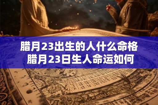 腊月23出生的人什么命格 腊月23日生人命运如何