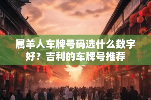 属羊人车牌号码选什么数字好？吉利的车牌号推荐