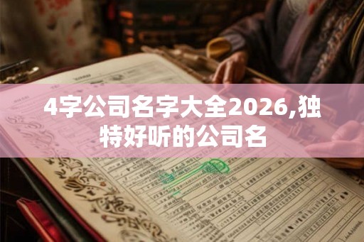 4字公司名字大全2026,独特好听的公司名