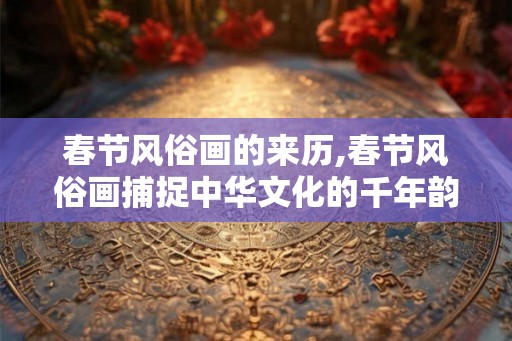 春节风俗画的来历,春节风俗画捕捉中华文化的千年韵味