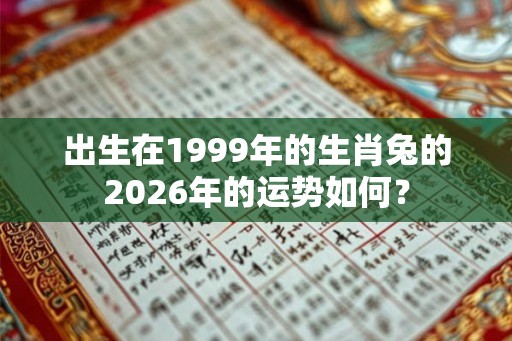 出生在1999年的生肖兔的2026年的运势如何？