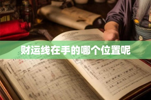 财运线在手的哪个位置呢