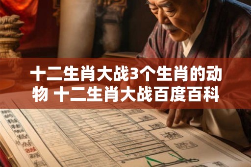十二生肖大战3个生肖的动物 十二生肖大战百度百科