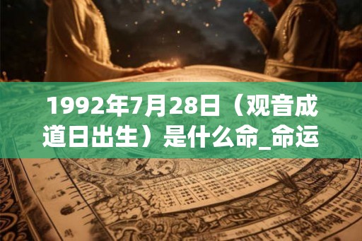1992年7月28日（观音成道日出生）是什么命_命运如何