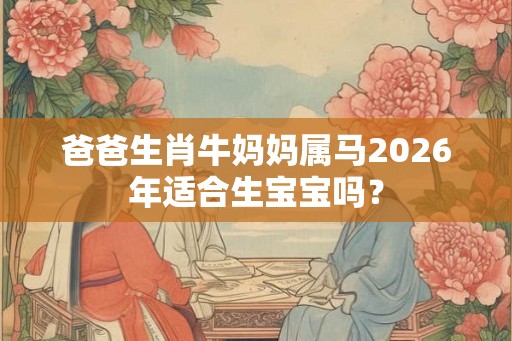 爸爸生肖牛妈妈属马2026年适合生宝宝吗？
