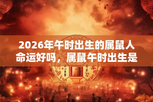 2026年午时出生的属鼠人命运好吗，属鼠午时出生是什么命？
