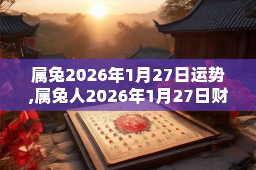 属兔2026年1月27日运势,属兔人2026年1月27日财运,生肖兔2026年1月27日运势