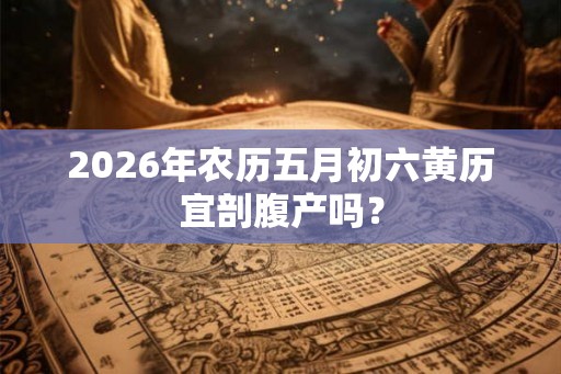 2026年农历五月初六黄历宜剖腹产吗？