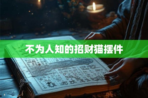 不为人知的招财猫摆件
