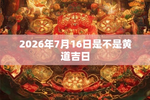 2026年7月16日是不是黄道吉日 2026年7月16日是不是黄道吉日