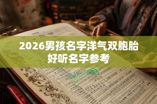 2026男孩名字洋气双胞胎好听名字参考