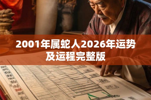 2001年属蛇人2026年运势及运程完整版