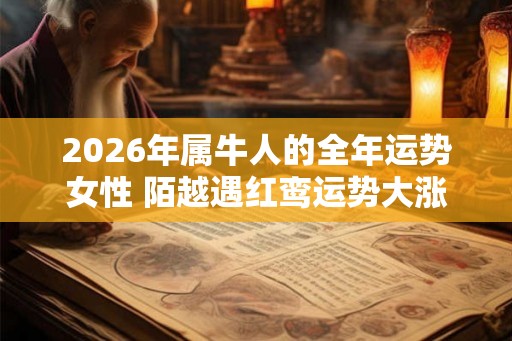 2026年属牛人的全年运势女性 陌越遇红鸾运势大涨