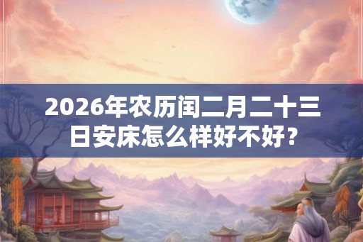 2026年农历闰二月二十三日安床怎么样好不好？