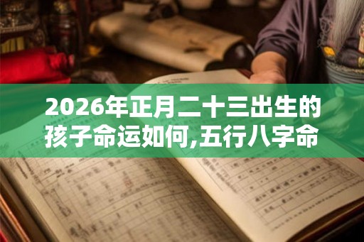 2026年正月二十三出生的孩子命运如何,五行八字命理取名