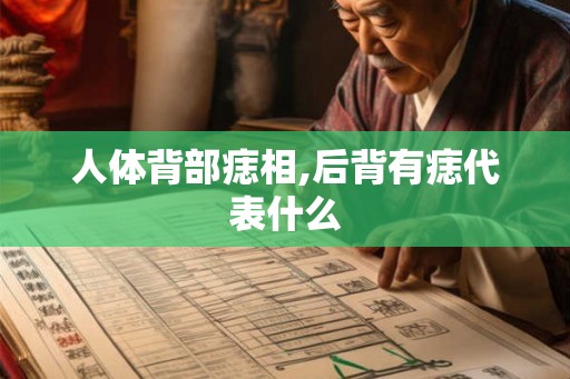 人体背部痣相,后背有痣代表什么
