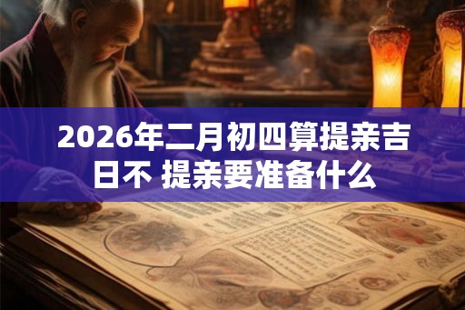 2026年二月初四算提亲吉日不 提亲要准备什么