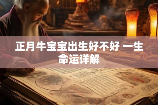 正月牛宝宝出生好不好 一生命运详解