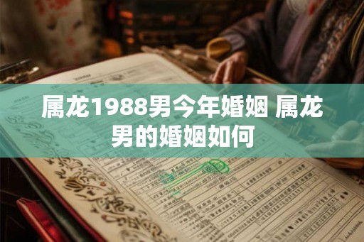 属龙1988男今年婚姻 属龙男的婚姻如何