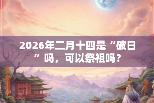 2026年二月十四是“破日”吗，可以祭祖吗？