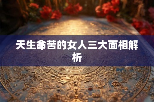 天生命苦的女人三大面相解析
