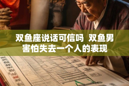 双鱼座说话可信吗  双鱼男害怕失去一个人的表现