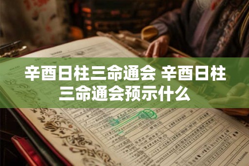 辛酉日柱三命通会 辛酉日柱三命通会预示什么 辛酉日柱三命通会 辛酉日柱三命通会预示什么