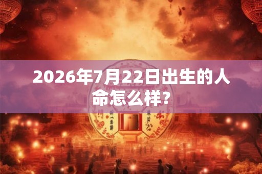 2026年7月22日出生的人命怎么样？