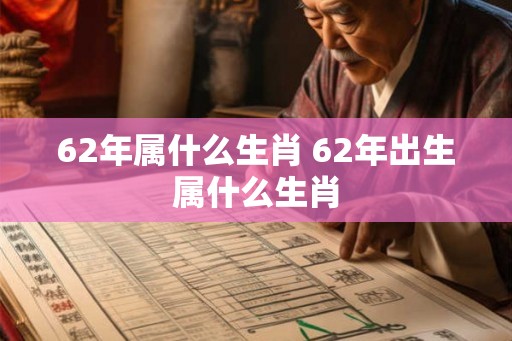 62年属什么生肖 62年出生属什么生肖 62年属什么生肖 62年出生属什么生肖