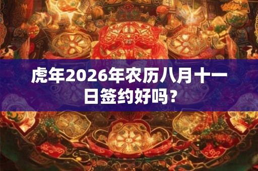 虎年2026年农历八月十一日签约好吗？