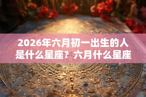 2026年六月初一出生的人是什么星座？六月什么星座的人