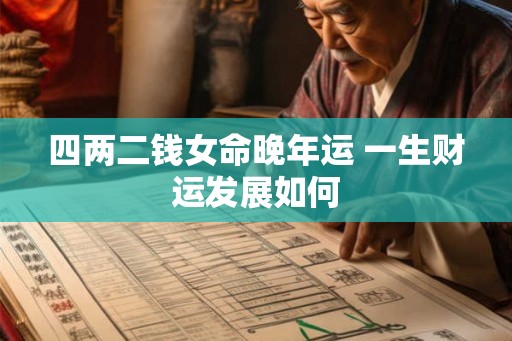 四两二钱女命晚年运 一生财运发展如何