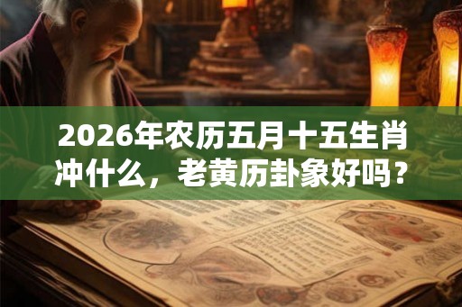 2026年农历五月十五生肖冲什么，老黄历卦象好吗？