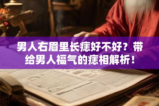 男人右眉里长痣好不好？带给男人福气的痣相解析！