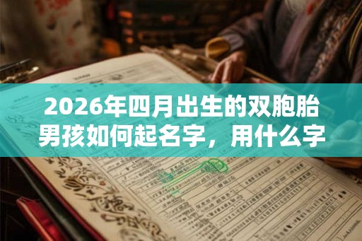 2026年四月出生的双胞胎男孩如何起名字，用什么字比较好