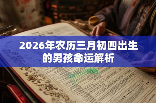 2026年农历三月初四出生的男孩命运解析 2026年农历三月初四出生的男孩命运解析