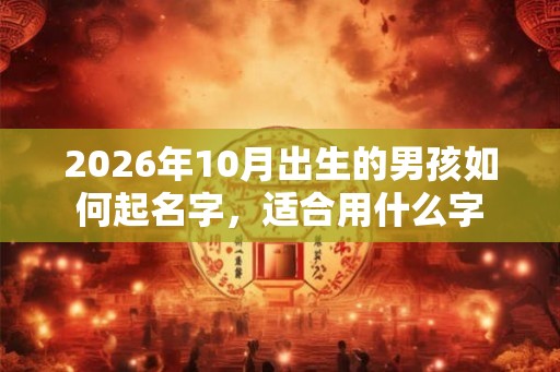 2026年10月出生的男孩如何起名字，适合用什么字