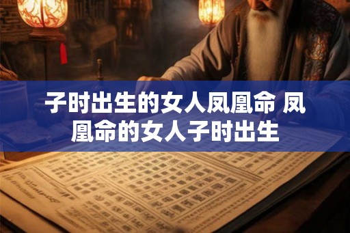 子时出生的女人凤凰命 凤凰命的女人子时出生 子时出生的女人凤凰命 凤凰命的女人子时出生