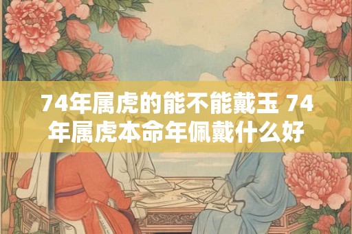 74年属虎的能不能戴玉 74年属虎本命年佩戴什么好