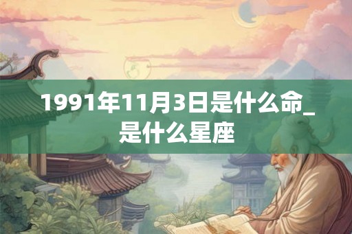 1991年11月3日是什么命_是什么星座