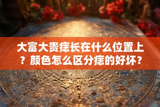 大富大贵痣长在什么位置上？颜色怎么区分痣的好坏？