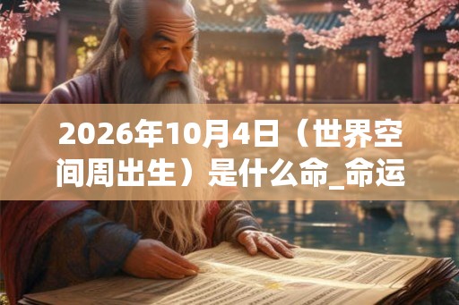 2026年10月4日（世界空间周出生）是什么命_命运如何