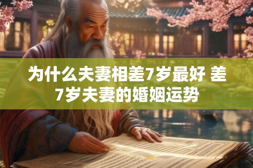 为什么夫妻相差7岁最好 差7岁夫妻的婚姻运势