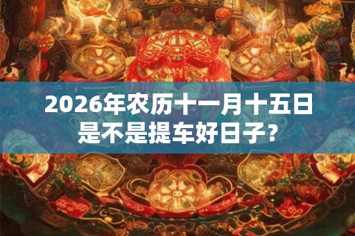 2026年农历十一月十五日是不是提车好日子？