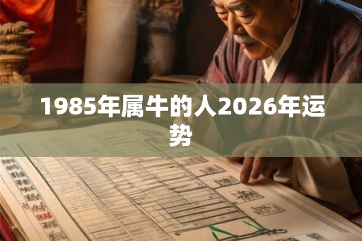 1985年属牛的人2026年运势
