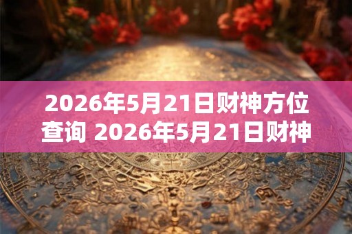 2026年5月21日财神方位查询 2026年5月21日财神方位在哪
