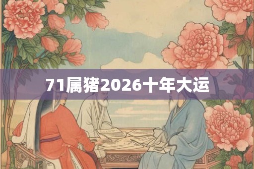 71属猪2026十年大运