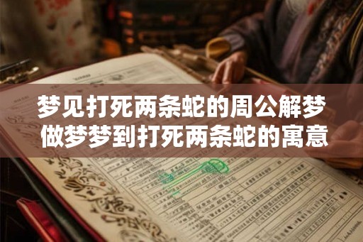 梦见打死两条蛇的周公解梦 做梦梦到打死两条蛇的寓意 梦见打死两条蛇的周公解梦 做梦梦到打死两条蛇的寓意